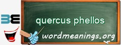 WordMeaning blackboard for quercus phellos